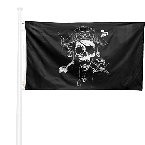 KliKil Piraten-Flagge Piraten der Karibik widerstandsfähig für den Außenbereich 90 x 150 cm 1 Piratenflagge verstärkt-Pirates of the Caribbean von KliKil