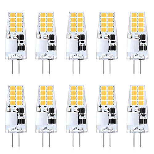 Klighten 10er G4 LED Lampen, 3W 220LM G4 LED Birnen ersetzt 20W Halogenlampen, Neutralweiß 4500K Nicht Dimmbar, Kein Flackern, AC/DC 12V, G4 LED Leuchtmittel Birne von Klighten