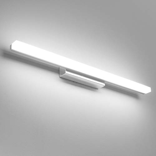 Klighten 14W 60CM LED Spiegelleuchte Bad, IP44 Badleuchte Badlampe Wand, Spiegellampe Badezimmer Lampe Wandleuchte, 110-240V, 910Lumen, Kaltweiß 6000K von Klighten