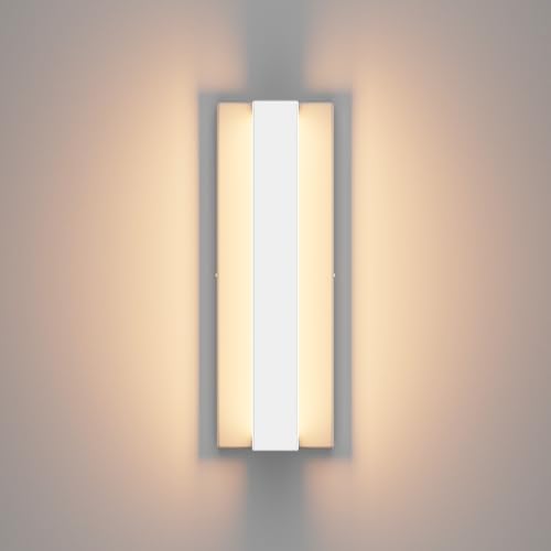 Klighten 16W LED Wandleuchte Innen, Modern Wandlampe Innen aus Aluminium + Edelstahl Für Wohnzimmer, Schlafzimmer, Flur, Balkon, Treppenhaus, Warmweiß 3000K, Weiß Klighten 16W LED Wandleuchte Innen, Modern Wandlampe Innen aus Aluminium + Edelstahl Für Wohnzimmer, Schlafzimmer, Flur, Balkon, Treppenhaus, Warmweiß 3000K, Weiß von Klighten