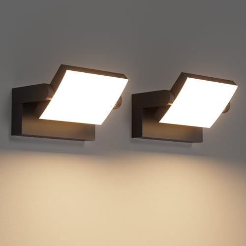 Klighten 2 Stück Wandleuchte 24W Aussen Innen, IP65 Modern Wandlampe mit Schwenkbar LED Panel, Aussenleuchte Außenlampe für Garten Eingang Terrasse, 1500 Lumen, Schwarz, Warmweiß 3000K Klighten 2 Stück Wandleuchte 24W Aussen Innen, IP65 Modern Wandlampe mit Schwenkbar LED Panel, Aussenleuchte Außenlampe für Garten Eingang Terrasse, 1500 Lumen, Schwarz, Warmweiß 3000K von Klighten