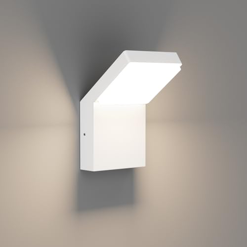 Klighten 24W LED Wandleuchte Aussen Innen, Wasserdicht IP65 Außenlampe Aussenleuchte Wand Modern Wandlampe, Außenwandleuchte für Terrasse Eingang Garten, 1500 Lumen, Weiß, Natürlich Weiß 4000K von Klighten