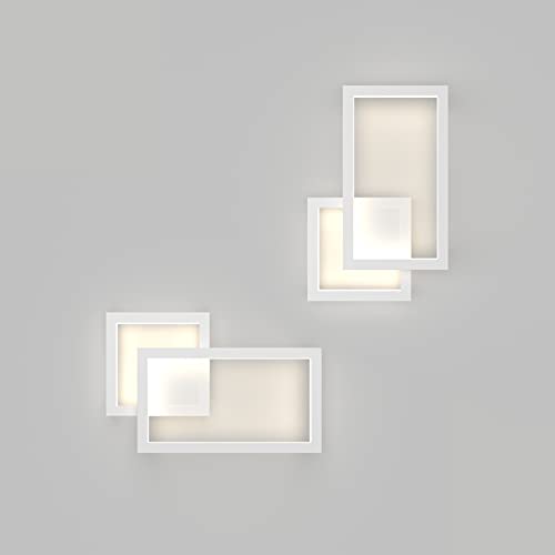 Klighten 2er Pack LED Wandleuchte,24W,1960LM,Mordern Wandlampe Innen,Natürliches Weiß Dekorative Wandleuchten Nachtlampe Für Schlafzimmer, Wohnzimmer von Klighten