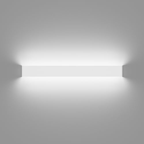 Klighten 30W Wandleuchte Innen LED 83CM Wandlampe Up Down Wandbeleuchtung Kaltes Weiß 6000K für Schlafzimmer Wohnzimmer Flur Treppen (Weiß) von Klighten