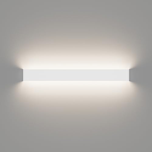 Klighten 30W Wandleuchte Innen LED 83CM Wandlampe Up Down Wandbeleuchtung Naturweiß 4500K für Schlafzimmer Wohnzimmer Flur Treppen (Weiß) von Klighten