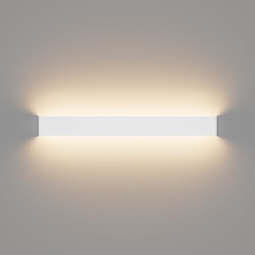 Klighten 30W Wandleuchte Innen LED 83CM Wandlampe Up Down Wandbeleuchtung Warmweiß 3000K für Schlafzimmer Wohnzimmer Flur Treppen (Weiß) von Klighten