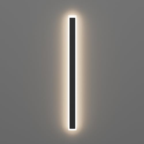 Klighten 35W LED Lange Wandleuchte Anthrazit Aussen Innen, IP65 Wasserdicht Außenwandleuchte Modern 120cm Wandlampe, Neutralweiß 4500K Eisen Außenlampe Außenleuchte Wand für Gärten Terasse Korridor von Klighten