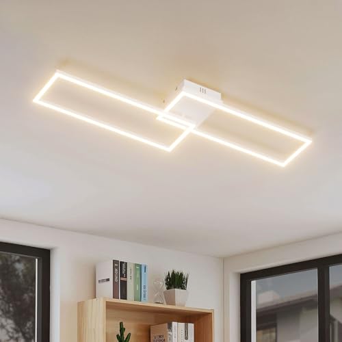Klighten Deckenleuchte LED Deckenlampe 45W 3900 Lumen, Wohnzimmerlampe aus Aluminium Modern Deckenbeleuchtung für Schlafzimmer Küche Wohnzimmer Flur, 96 x 35 x 8 cm, Warmweiß 3000K, Weiß Klighten Deckenleuchte LED Deckenlampe 45W 3900 Lumen, Wohnzimmerlampe aus Aluminium Modern Deckenbeleuchtung für Schlafzimmer Küche Wohnzimmer Flur, 96 x 35 x 8 cm, Warmweiß 3000K, Weiß von Klighten