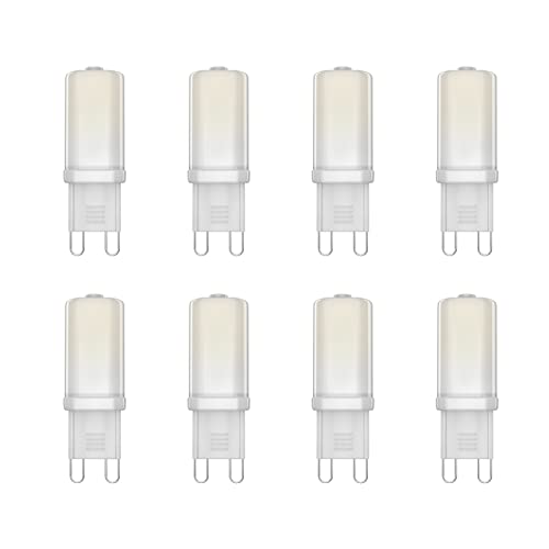 Klighten G9 LED Lampen, 3W/300LM Kaltes Weiß 6000K, G9 LED Birne Leuchtmittel Glühbirnen, Nicht Dimmbar AC 220-240V, 360 Grad Winkel, 8er Pack von Klighten