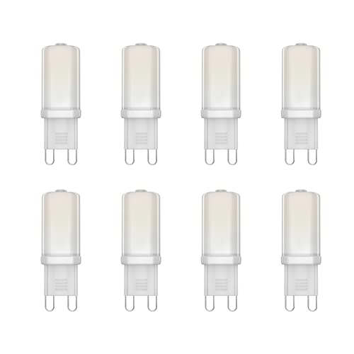 Klighten G9 LED Lampen, 3W/300LM Natürliches Weiß 4000K, G9 LED Birne Leuchtmittel Glühbirnen, Nicht Dimmbar AC 220-240V, 360 Grad Winkel, 8er Pack von Klighten