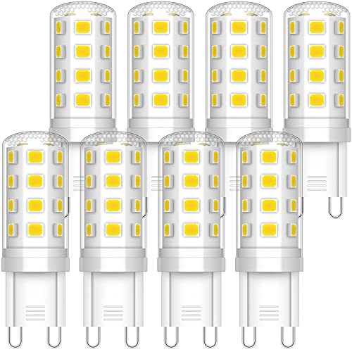 Klighten G9 LED Lampen Natürliches Weiß 4000K, 3W Ersatz Für Halogenlampe G9 30W, AC 220~240V G9 LED Glühbirne, Kein Flackern 330LM, Nicht Dimmbar 8er Pack von Klighten
