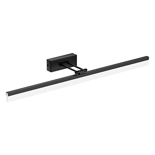 Klighten LED Spiegellampe Badezimmer 18W 1170Lumen, 80cm Schwarz Spiegelleuchte Bad, 180 Grad Einstellbar Modern Wandleuchte Bad Badlampe Wand Aluminium, Kalt Weiß 6000K von Klighten