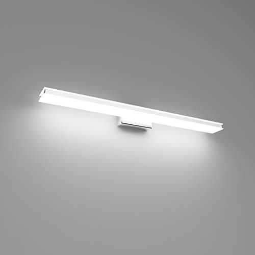 Klighten LED Spiegelleuchte Bad 60cm Spiegellampe 20W 2000LM, Badleuchte Wand, Badezimmer Lampe Badlampe für Spiegel, 6000K Kaltweiß, 110V-240V, Chrom von Klighten