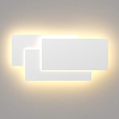 Klighten LED Wandleuchten Innen 36W Mordern Wandlampe IP 20 LED Wandbeleuchtung für Wohnzimmer Schlafzimmer Treppenhaus Flur Warmweiß 3000K, Weiß von Klighten