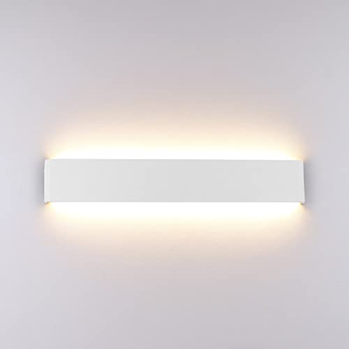 Klighten Wandleuchte LED Innen,16W, Moderne Wandbeleuchtung, 51cm,Up Down Wandlampe,Warmweiß LED Innen Wandstrahler für Schlafzimmer, Wohnzimmer, Treppen und Badezimmer,Weiß von Klighten