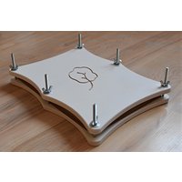 Kräuterpresse Holzblatt Blume Presse Set Weiße Herbarium Handarbeit von KlikKlakWood