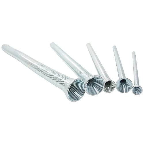 Set mit 5 Biegefedern aus Ferderstahl für 1/4" - 3/8" - 1/2" - 5/8" - 3/4" Kältemittelleitung/Kupferrohre von z.B. R32/R410a/R134a/R1234yf Split Klimaanlagen von Klima-B2B