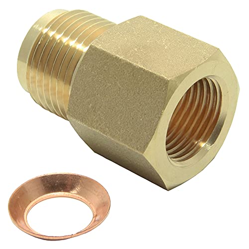 Reduziernippel/Verbinder Messing M1/2 auf F3/8 inkl. Dichtring f. Klimaanlage Kupferleitung Reduziernippel/Verbinder Messing M1/2 auf F3/8 inkl. Dichtring f. Klimaanlage Kupferleitung von Saukalt Klimatechnik