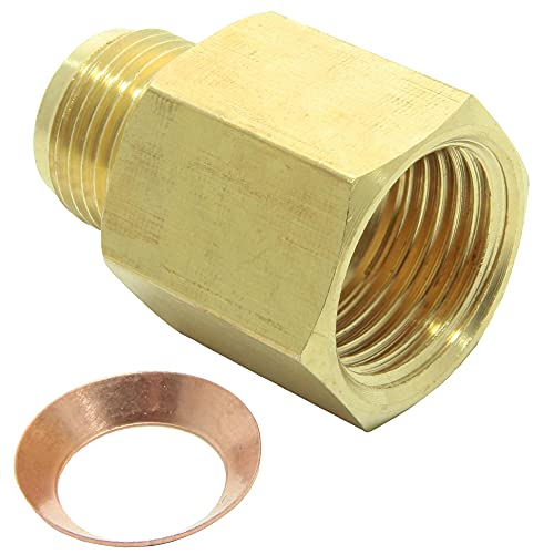 Reduziernippel/Verbinder Messing M1/2 auf F5/8 inkl. Dichtring f. Klimaanlage Kupferleitung Reduziernippel/Verbinder Messing M1/2 auf F5/8 inkl. Dichtring f. Klimaanlage Kupferleitung von Saukalt Klimatechnik