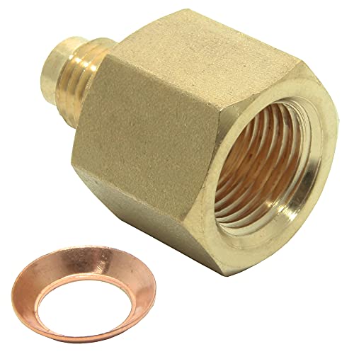 Reduziernippel/Verbinder Messing M1/4 auf F3/8 inkl. Dichtring f. Klimaanlage Kupferleitung Reduziernippel/Verbinder Messing M1/4 auf F3/8 inkl. Dichtring f. Klimaanlage Kupferleitung von Saukalt Klimatechnik