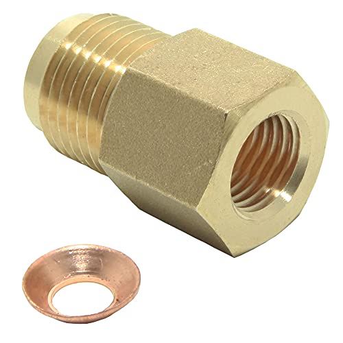 Reduziernippel/Verbinder Messing M3/8 auf F1/4 inkl. Dichtring f. Klimaanlage Kupferleitung Reduziernippel/Verbinder Messing M3/8 auf F1/4 inkl. Dichtring f. Klimaanlage Kupferleitung von Saukalt Klimatechnik