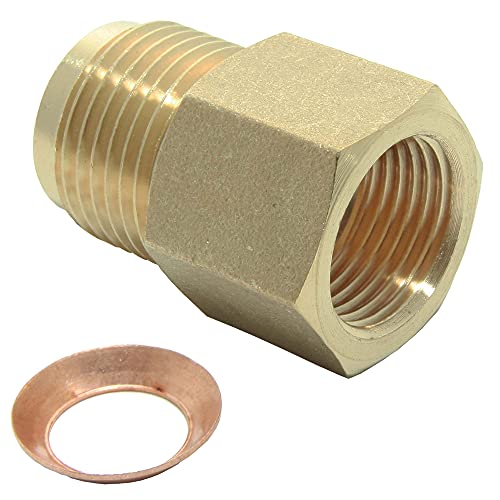 Reduziernippel/Verbinder Messing M5/8 auf F1/2 inkl. Dichtring f. Klimaanlage Kupferleitung Reduziernippel/Verbinder Messing M5/8 auf F1/2 inkl. Dichtring f. Klimaanlage Kupferleitung von Saukalt Klimatechnik