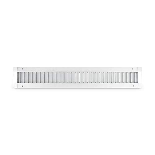 neverest® RGS Rohreinbaugitter 625 x 75mm Lüftungsgitter Luftdurchlässe Zuluft Abluft Einbau in Wickelfalzrohr Optimale Luftführung durch Einzelnd Verstellbare Lamellen von neverest