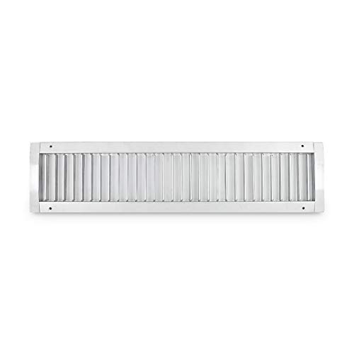 neverest® RGS Rohreinbaugitter 625 x 125mm Lüftungsgitter Luftdurchlässe Zuluft Abluft Einbau in Wickelfalzrohr Optimale Luftführung durch Einzelnd Verstellbare Lamellen von neverest