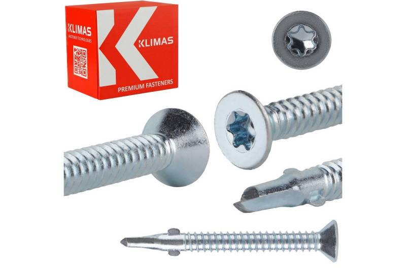 Klimas Bohrschraube WSDST Flügelbohrschrauben Holz-auf-Stahl, (200 St) von Klimas