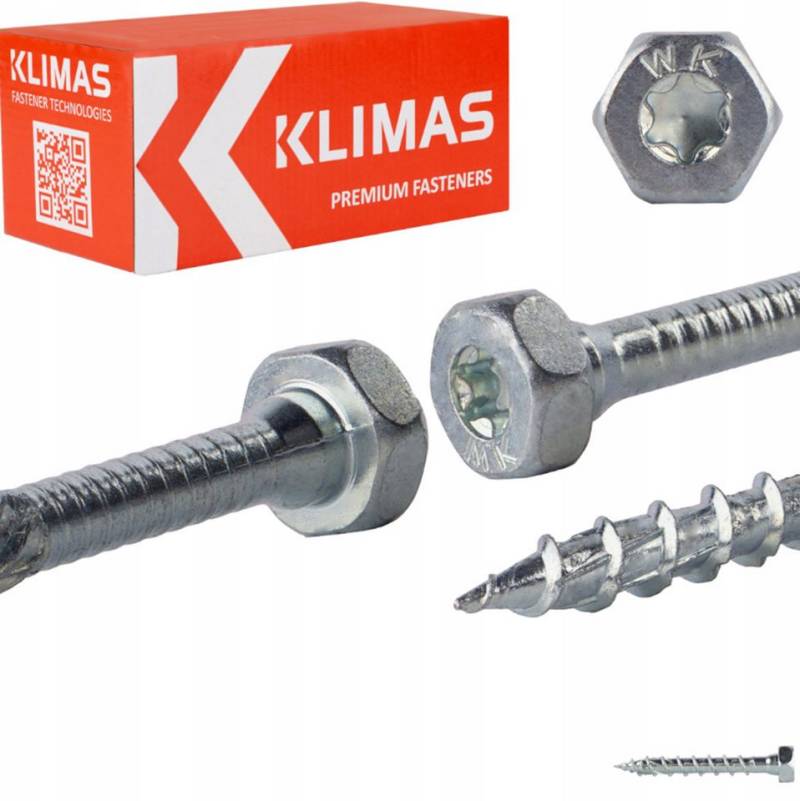 Klimas Holzbauschraube WKCH Sechskantkopf Holzkonstruktionen 50 Stk. von Klimas
