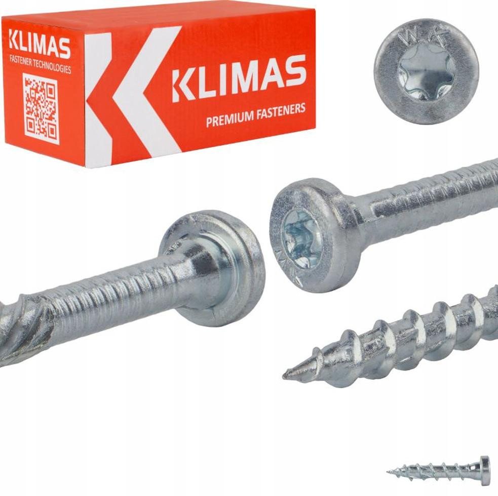 Klimas Holzbauschraube WKCR Konstruktionsschraube Zylinderkopf Torx 50 Stk. Klimas Holzbauschraube WKCR Konstruktionsschraube Zylinderkopf Torx 50 Stk. von Klimas