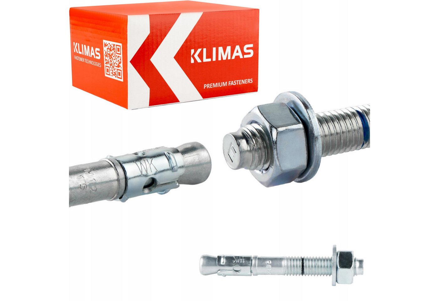Klimas Schrauben- und Dübel-Set LE-ZN Mechanischer Anker Stahlanker Schwerlastdübel verzinkt, (25 St) von Klimas