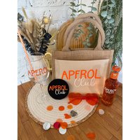 Geschenkset Aperol Personalisiert Aperölchen Holy Aperoli Mädelsabend Freundinnen Geschenk Mitbringsel Club Artikel-Nr.00195 von KlimbimDesignShop