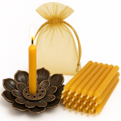 Kline Meditation Bienenwachs Kerzen Set 20 Minuten Entspannung Made in USA von Kline Honey Bee Farm