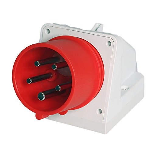KlingerBorn Wandgerätestecker CEE 3P+N+E 16A-6h 400V Phasenwender | IP44 Schutz | Stecker 16A Wandmontage | CEE Stecker Wandmontage | Ideal für Außenbereich und Industrie von KlingerBorn