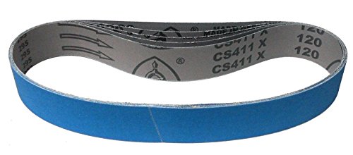Klingspor Schleifband CS411X Zirkonkorund – 40 x 760 mm – Körnung nach Wahl – 5 Stück – für Metall Edelstahl INOX, Hartholz – hochreißfeste Gewebeunterlage – Profi-Schleifbänder für Rohrbandschleifer von KLINGSPOR