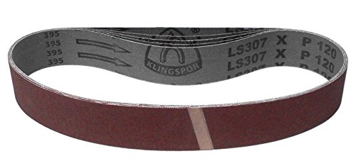 Klingspor Schleifband LS309X Korund – 40 x 760 mm – Körnung nach Wahl – 5 Stück – für Metall Edelstahl INOX, Hartholz – hochreißfeste Gewebeunterlage – Profi-Schleifbänder für Rohrbandschleifer von KLINGSPOR
