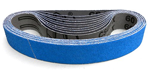 Klingspor Schleifband CS411X Zirkonkorund – 30 x 533 mm – Körnung P120 – 10 Stück – für Metall Edelstahl INOX, Hartholz – hochreißfeste Gewebeunterlage – Profi-Schleifbänder für Rohrbandschleifer von KLINGSPOR