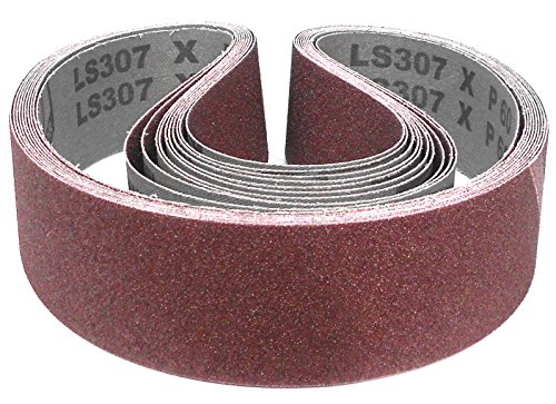 Klingspor Schleifband LS307X – 50 x 1020 mm – Körnung P120 – 10 Stück – für Holz & Metall – reißfeste halbflexible Gewebeunterlage – Profi-Schleifbänder für Bandschleifer von KLINGSPOR