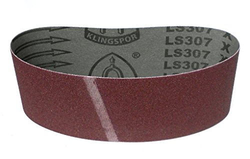Klingspor LS 307 X Schleifband | 75 x 575 mm | 5 Stück | Körnung: 100 von KLINGSPOR