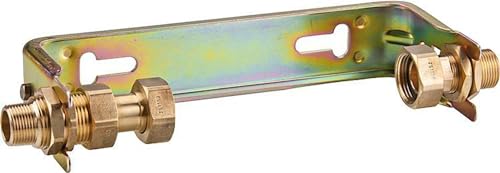 Wasserzählerbügel - waagerecht, verzinkt Qn 2,5 m³/h-3/4" x 3/4" MS-Verschraubung von Klint