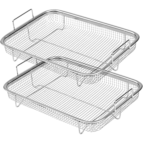 Kliplinc Fritteuse Korb für Ofen, Edelstahlkorb, Antihaft-Netzkorb, Fritteuse Tablett Drahtgestell Bräter von Kliplinc