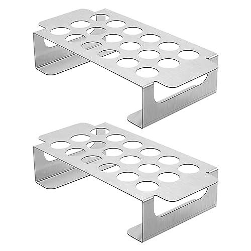 Kliplinc GRILLERS Jalapeno-Popper-Halter, Edelstahl-Chili-Grill, BBQ, Antihaft-Grill f¨¹r Grill mit Entkerner ¨C ?es 24-Loch-Pfefferregal und Tablett mit Kernwerkzeug von Kliplinc