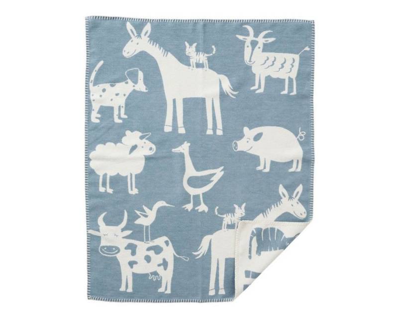 Babydecke Babydecke Bauernhof 70x90 cm Kuscheldecke, Klippan Yllefabrik von Klippan Yllefabrik