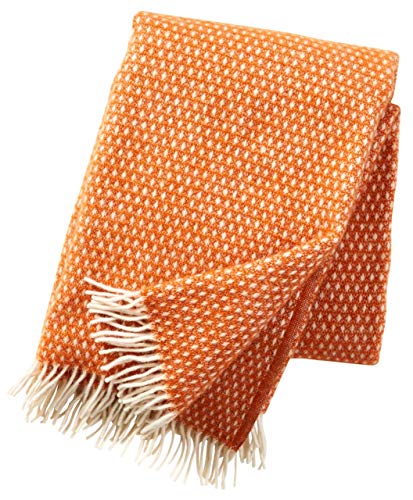 KLIPPAN: Creme-rostorange Wolldecke KLIPPAN: Creme-rostorange Wolldecke von Klippan