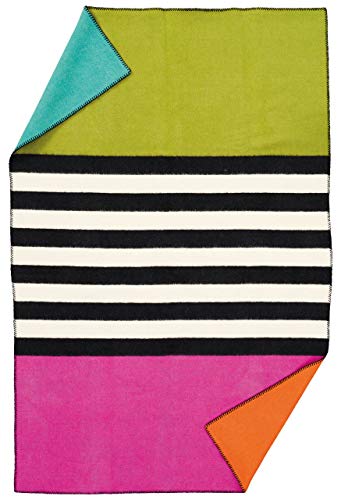 Klippan Blanket for Life Wolldecke 130x200 cm pink, orange, violett, grün, schwarz, weiß von Klippan