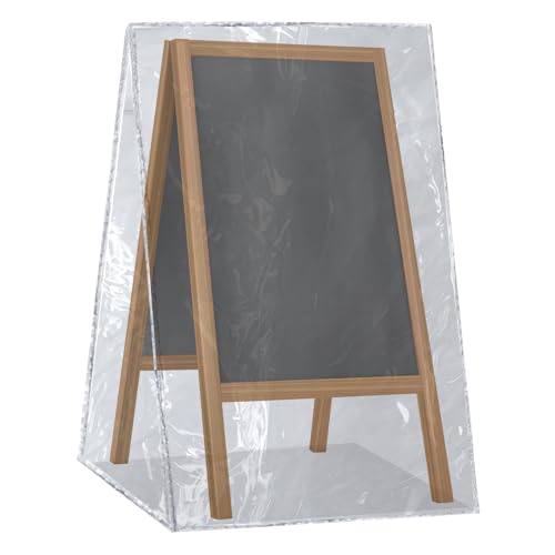 Klmnop Wasserdichte Kreidetafel-Abdeckung mit A-Rahmen, 101,6 x 68,9 x 55,9 cm, transparente Sandwichboard-Abdeckung für den Außenbereich, doppelseitige Kreidetafel (nur Abdeckung) von Klmnop