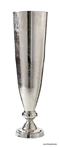 Klocke Antikdesign Moderne Aluminium Vase - Groß - Silber - Hochwertige Tischvase/Bodenvase/Blumenvase (76cm) von Klocke Antikdesign