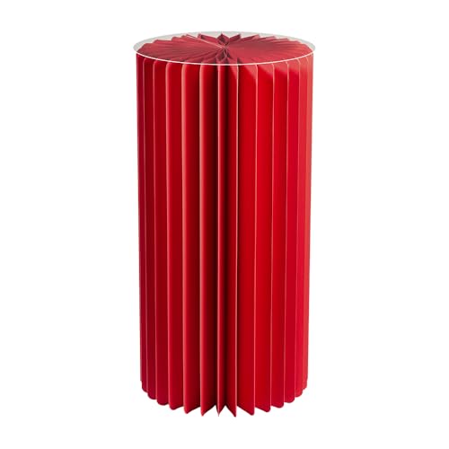 Faltbare Papiersäule - Dekosäule - Vielseitig Einsetzbar als Beistelltisch, Sockel oder Blumenhocker -Platzsparend & Leicht - Ideal für Wohnzimmer, Flur & Events (bordeaux, Ø30 H 40 cm) von Klocke Dekorationsbedarf