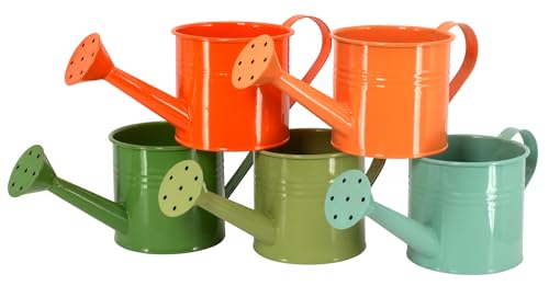 Klocke Dekorationsbedarf Deko Gießkanne Zink Set - Charmante Metall-Gießkanne für Garten, Balkon & Zuhause - Stilvoller Shabby Chic Akzent (10er Bunt Mix) von Klocke Dekorationsbedarf